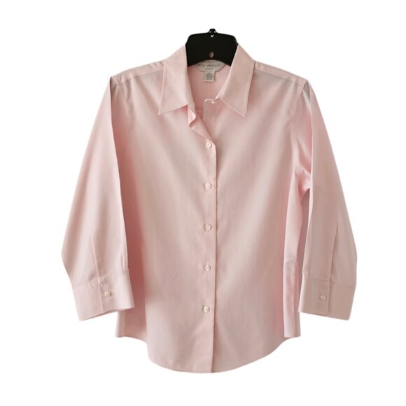 Petite Sophisticate Tops - Petite Sophisticate Non-Iron Long Sleeve Button Down Shirt | NWT | SP | Pink